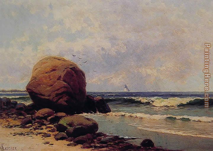 Seascape painting - Alfred Thompson Bricher Seascape art painting